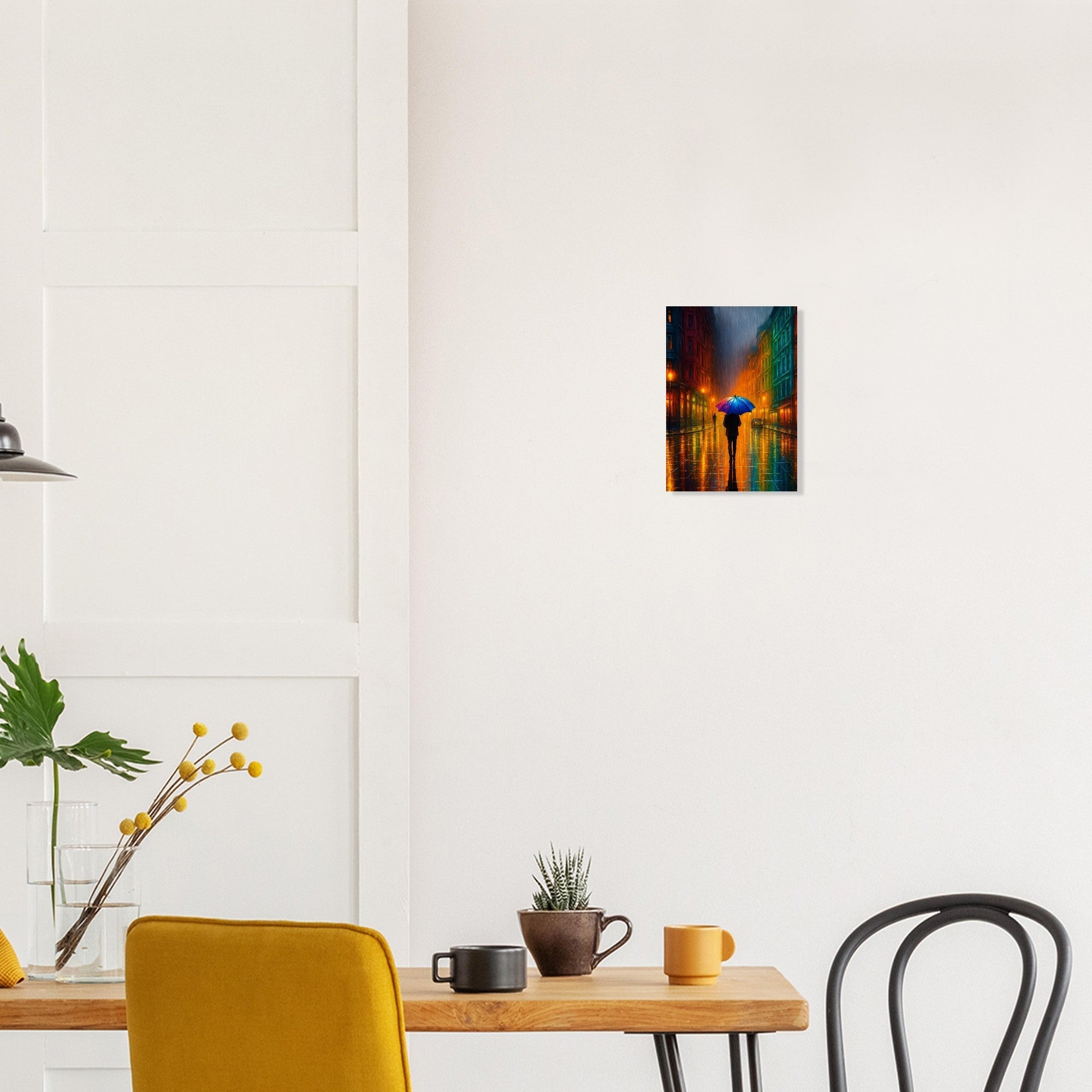 Reflections in the Rain Wall Art – Moody Urban Street Scene Poster
