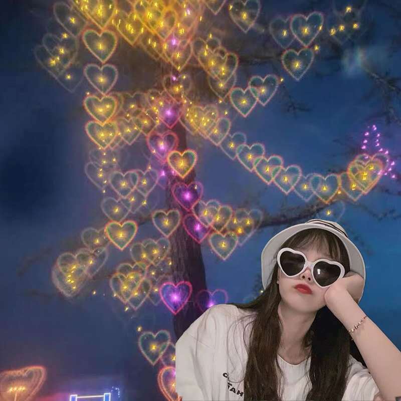 Black Technology Online Red Valentine's Day Gift Same Love Light Effect Glasses Sunglasses Creative Glasses