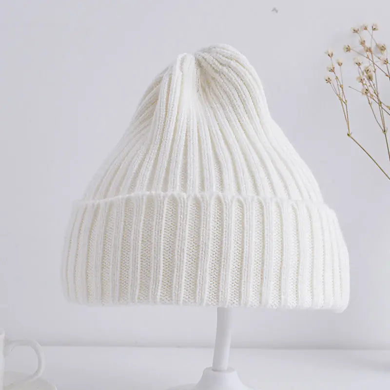 Baby & Toddler Ribbed Knit Beanie Hat, Soft Winter Cap for Boys & Girls (6M–4Y)