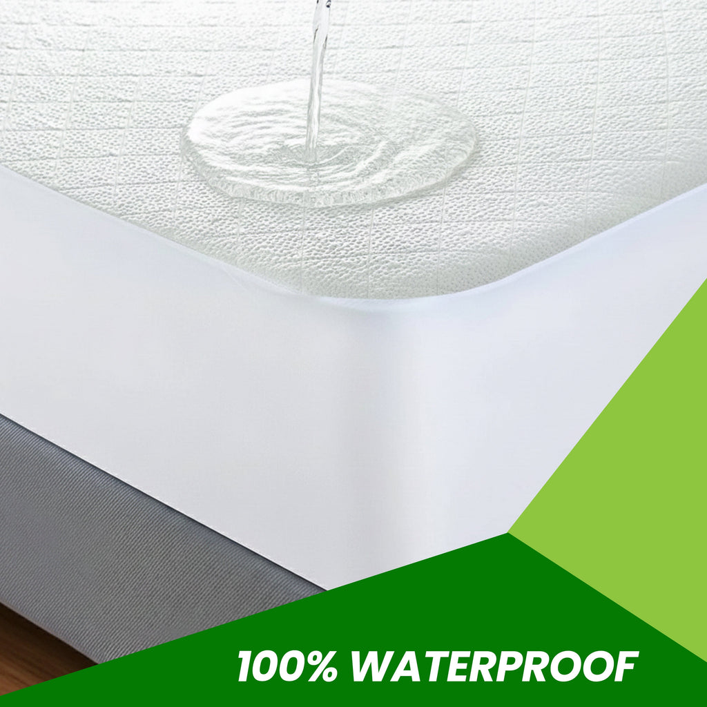 Bamboo Extra Deep Quilted Waterproof Mattress Protector Hypoallergenic Moisture-Wicking Bed Cover with Elastic Skirt by OLIVIA ROCCO