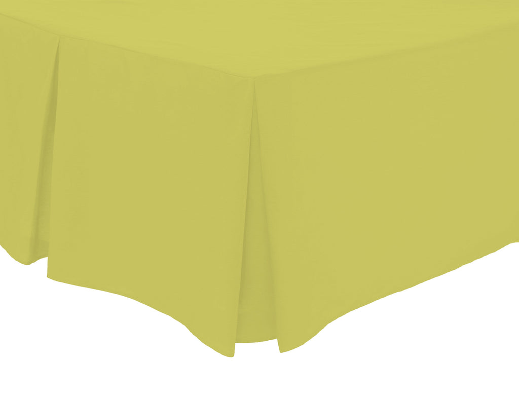 Basics Fitted Pleated Valance Super Soft Indus Valley Cotton Blend Sheet Multiple Sizes and Colours Luxurious Bedding OEKO-TEX Certified by OLIVIA ROCCO