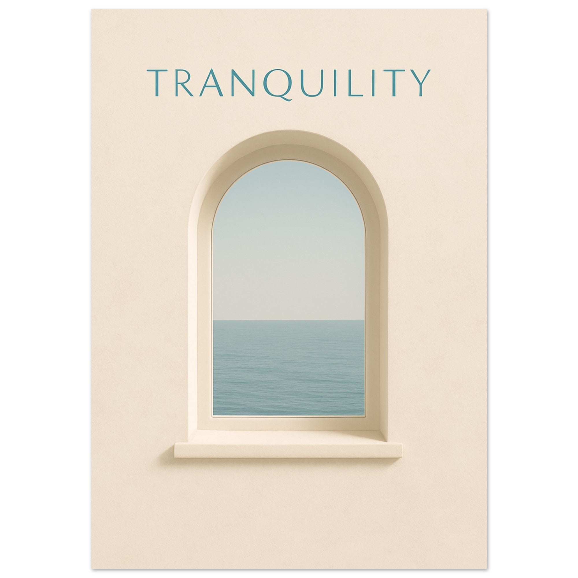 Tranquil Minimalist Ocean View Poster Print - Stunning Wall Art for Relaxation