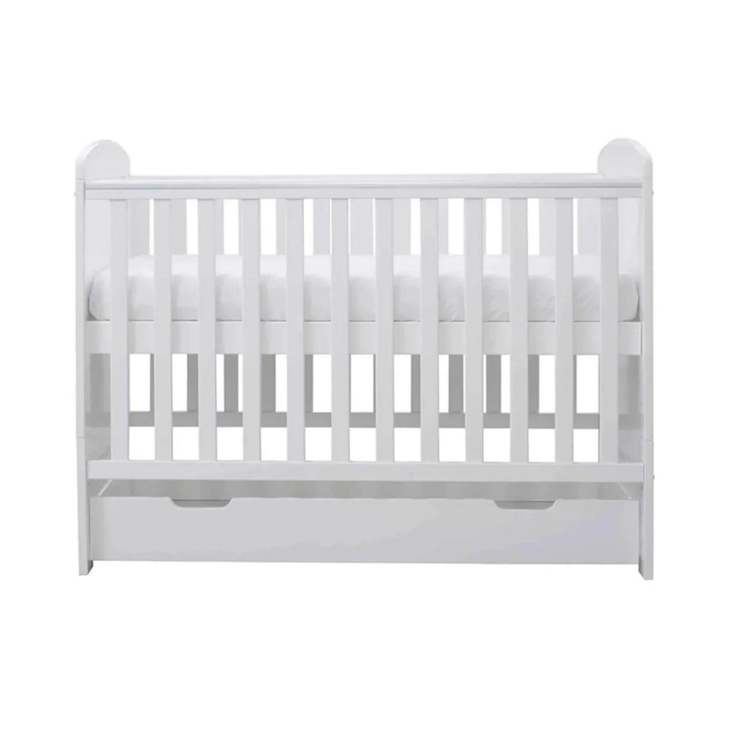 Ickle Bubba Coleby Mini Cot Bed & Under Drawer White - Without Mattress