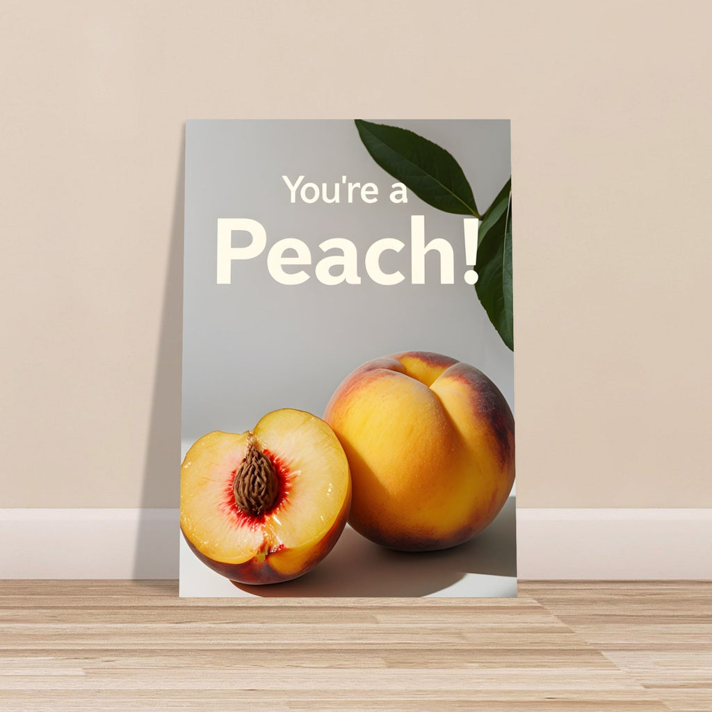 You're a Peach Art Print - Vibrant Matte Poster | Juicy Wall Art for Kitchen & Living Room Decor