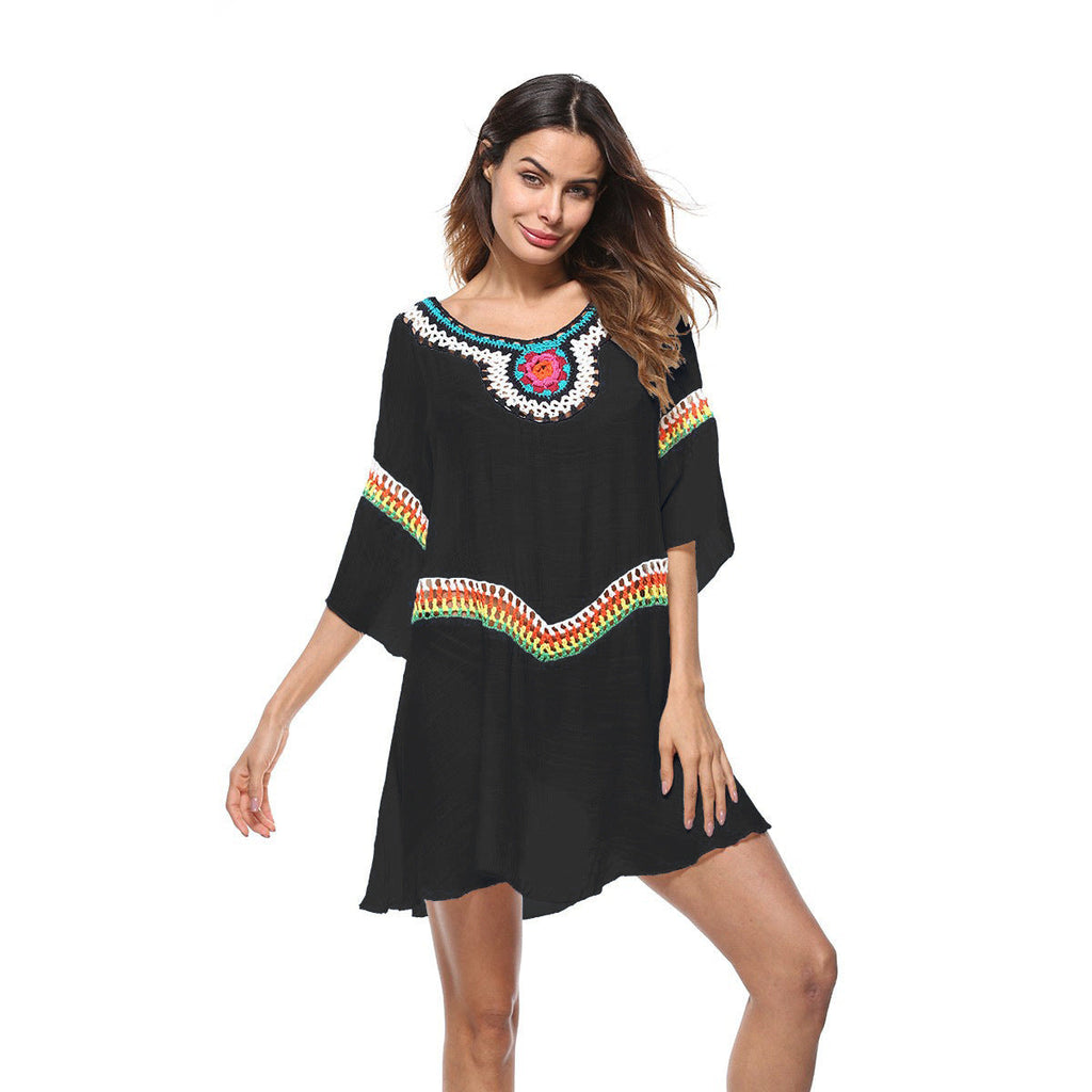 Crocheted Ethnic Style Sun Protection Clothing