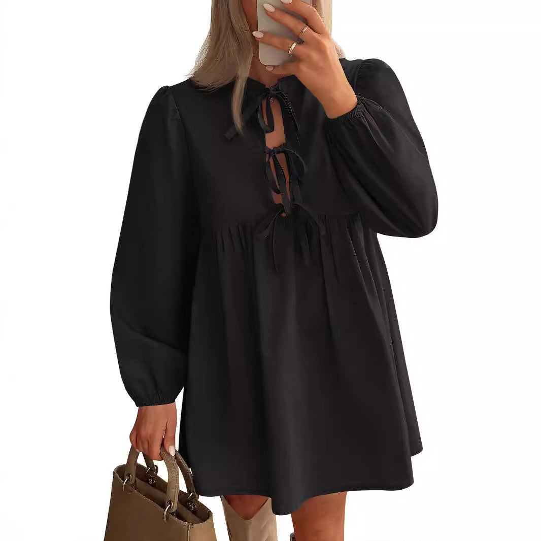 Women's Long Sleeve Mid-length Dress
