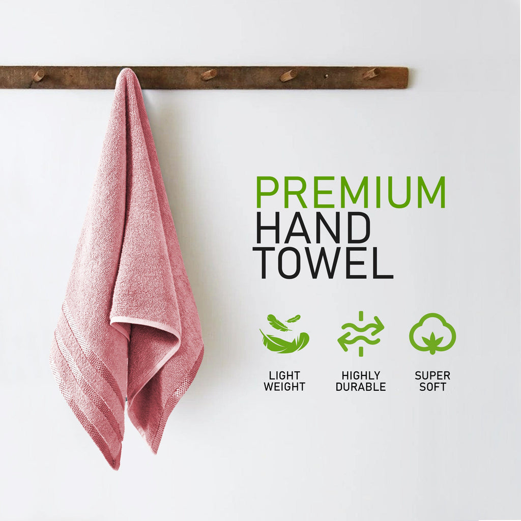 Belmont Viscose Stripe Pink Towels 100% Cotton Hotel Quality Super Absorbent 10 Piece Bale Set, 4 Hand Towel & 12 Face Cloths by OLIVIA ROCCO