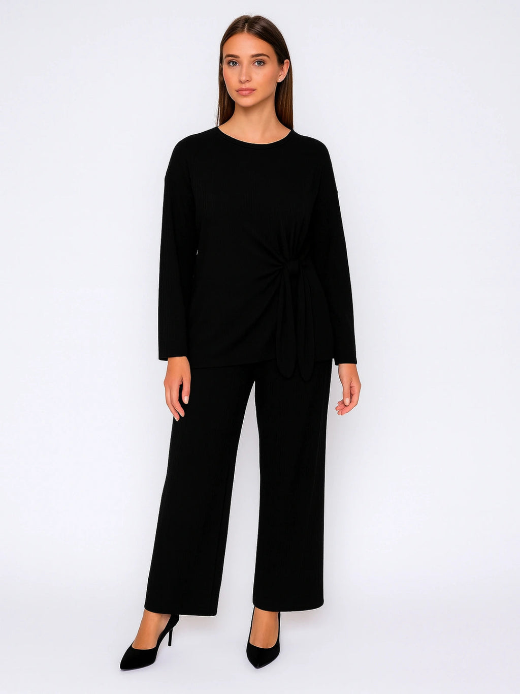 Ladies Long Sleeve Side Tie Set