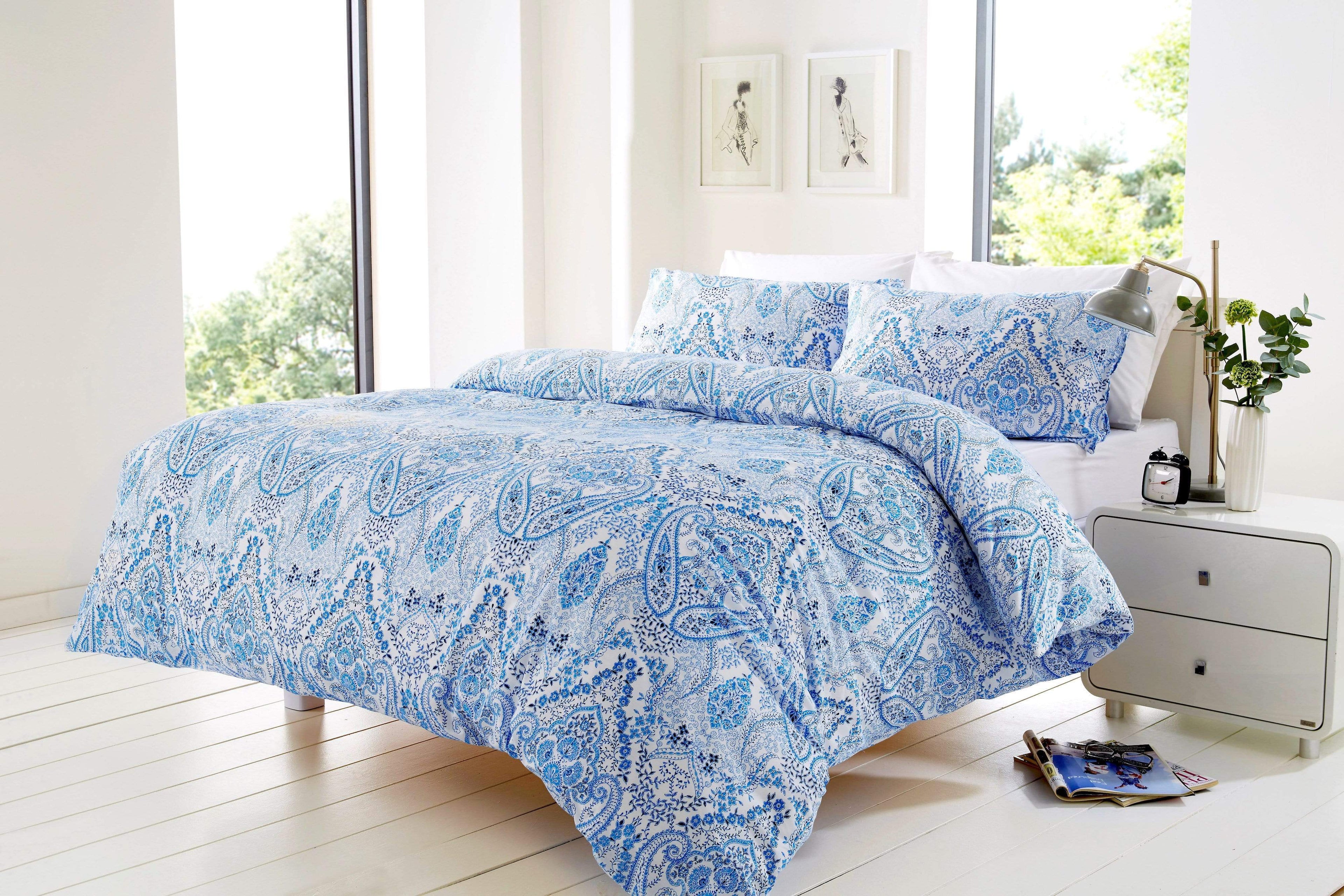 Bohemian Bali Cotton Rich Duvet Set with OEKO-TEX Certification in Vibrant Colours for Double and King Sizes for Luxurious Bedroom Decor by OLIVIA ROCCO
