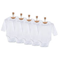 HelloBaby Unisex Long Sleeve Bodysuit 5 pcs