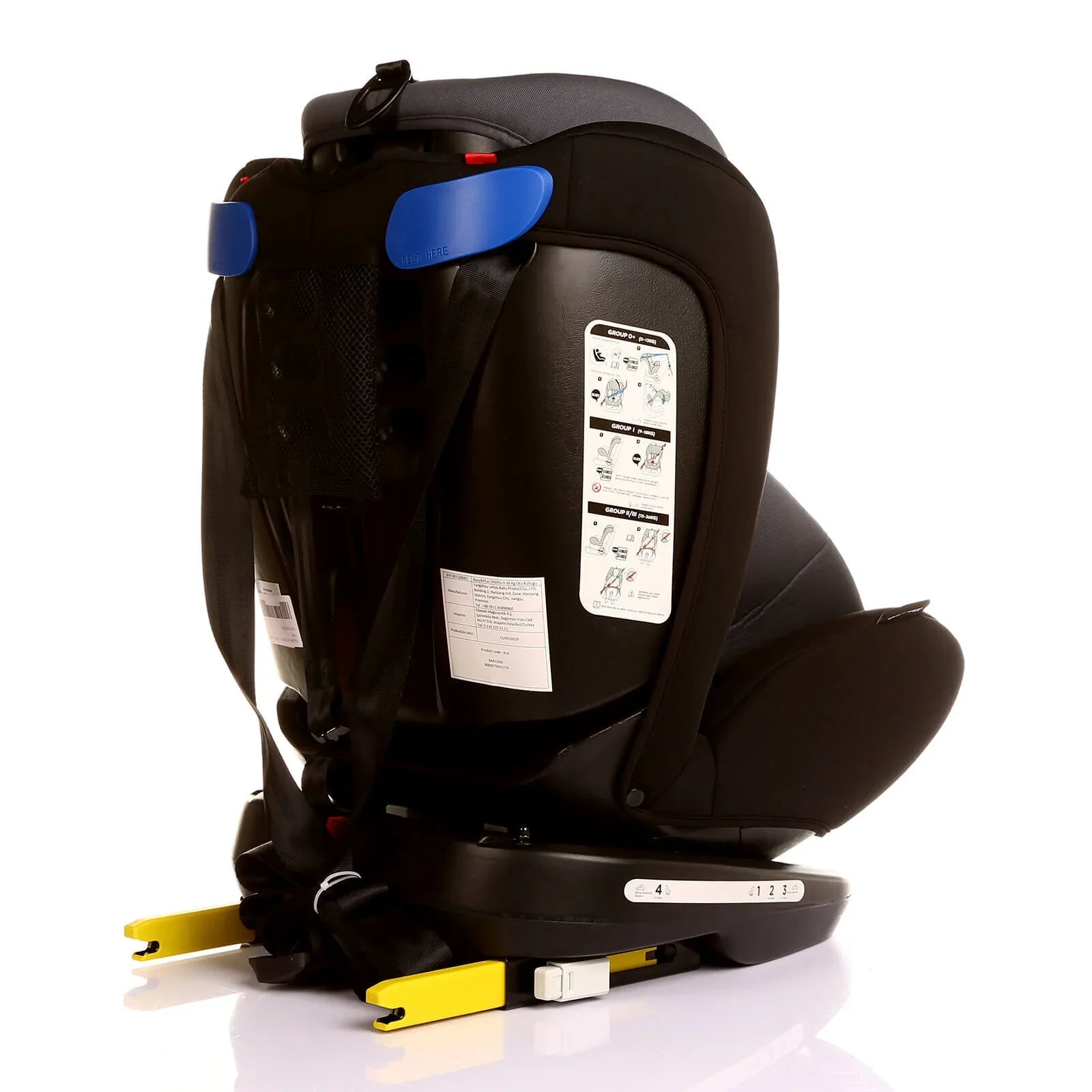 baby plus Orbitfix Group 0+/1/2/3 (Birth to 12 Years) Car Seat - Black Grey