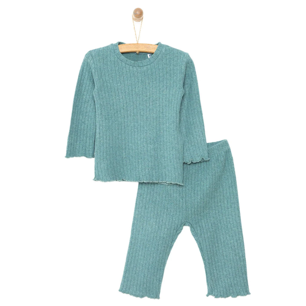 HelloBaby Baby Girl Long Sleeve Pyjamas Set - Light Green
