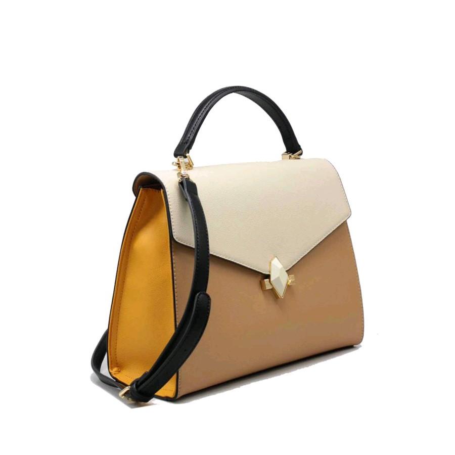 Multicolour handbag with flap 19G 2802