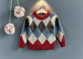 Girls Casual Fashion Pullover Sweater Plaid