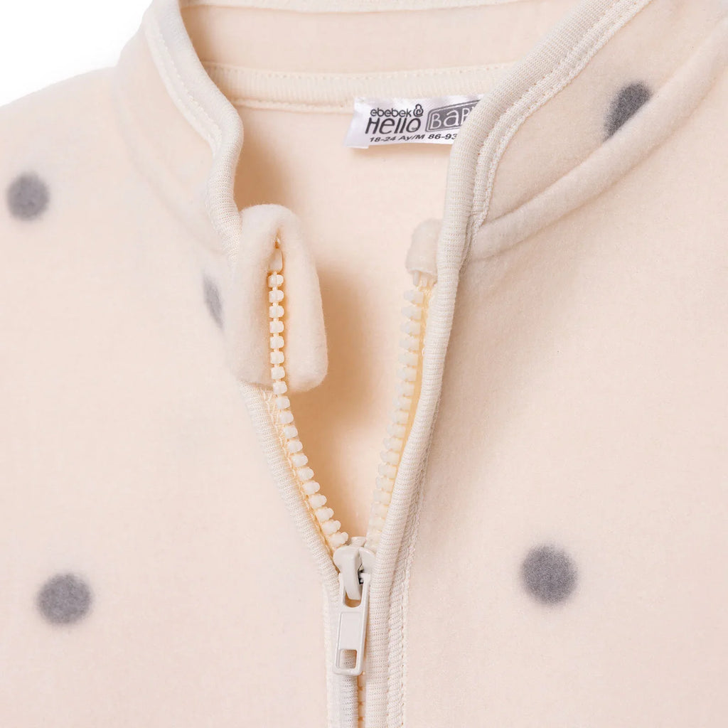 HelloBaby Polar Cardigan - Ecru Printed