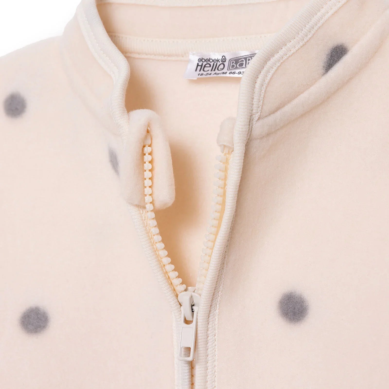 HelloBaby Polar Cardigan - Ecru Printed