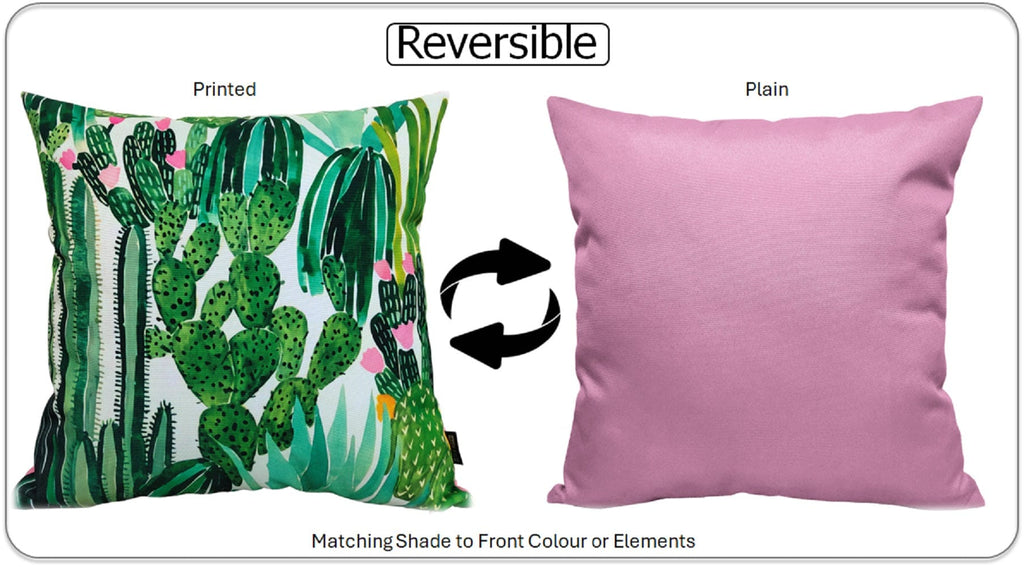 Cactus Waterproof Outdoor Cushions 43 x 43 cm Weather-Resistant Polyester for Patio Garden Bench Sofa Indoor Living Room Durable Stylish by OLIVIA ROCCO