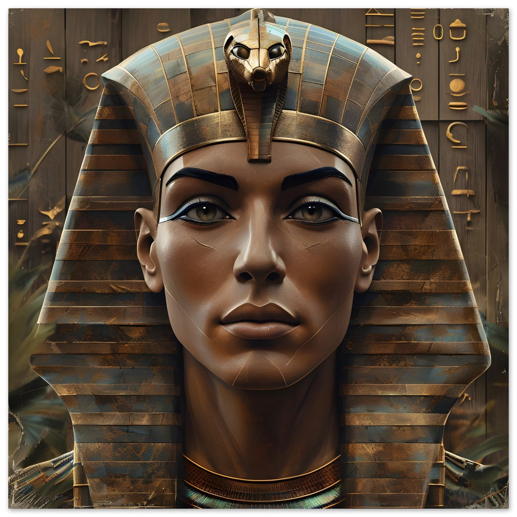 Retro Futurism Pharaoh Poster – Stylish Egyptian Wall Art | Bold Modern Decor