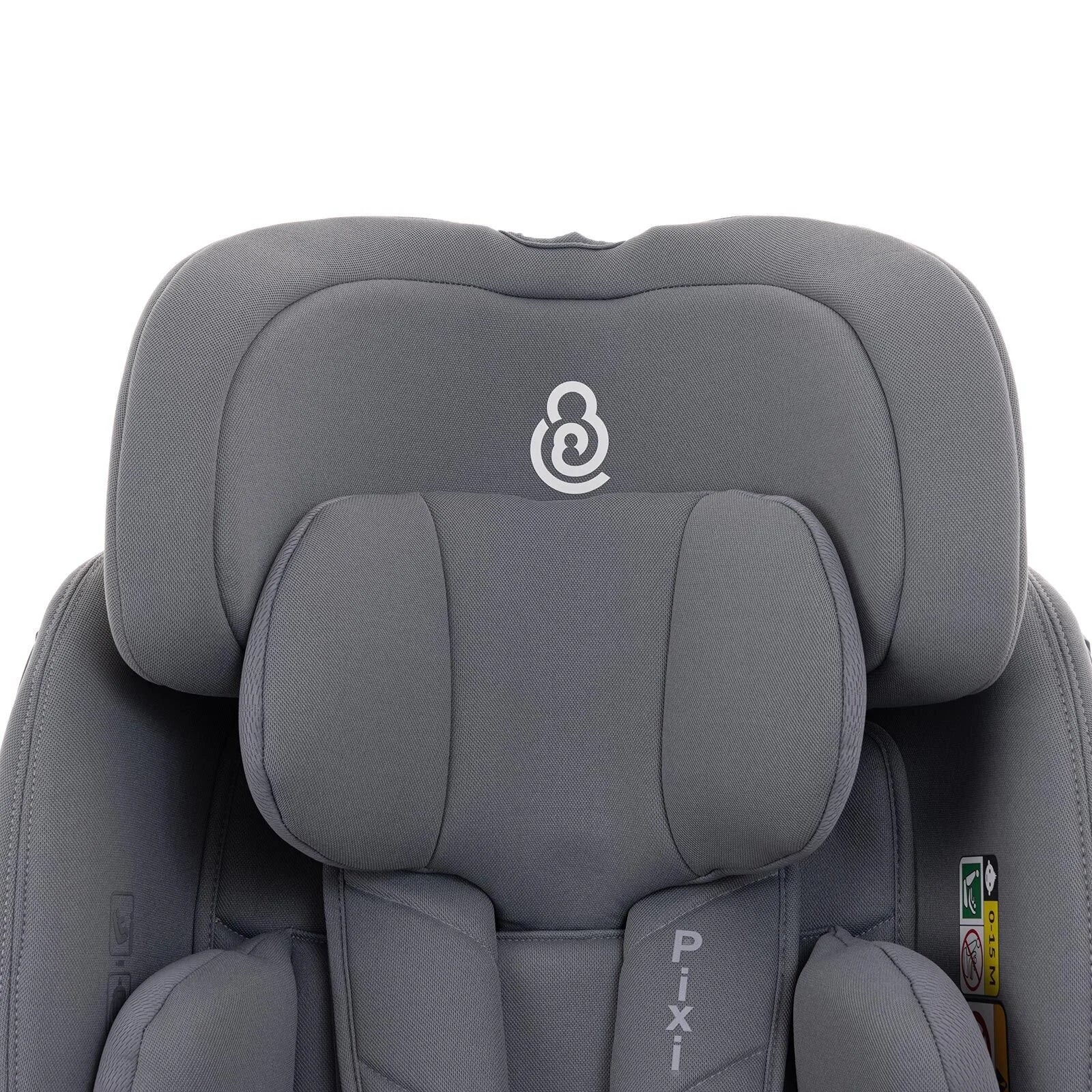 baby plus Pixi i-Size Group 0+/1/2/3 (Birth to 12 Years) Car Seat - Grey