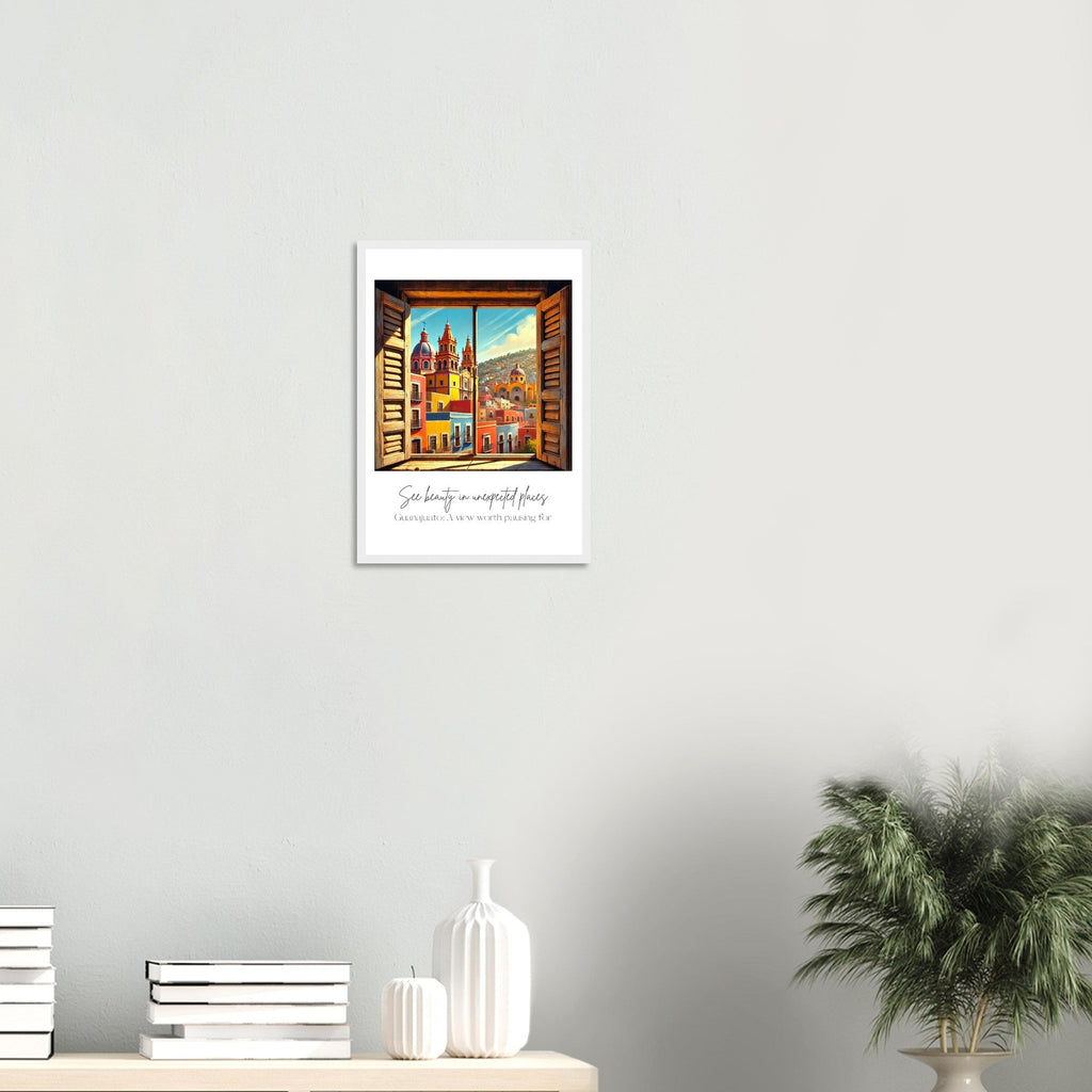 Guanajuato Mexico Framed Wall Art – Colourful Cityscape Travel Print, Spanish Architecture Decor, Vibrant Mexican Poster