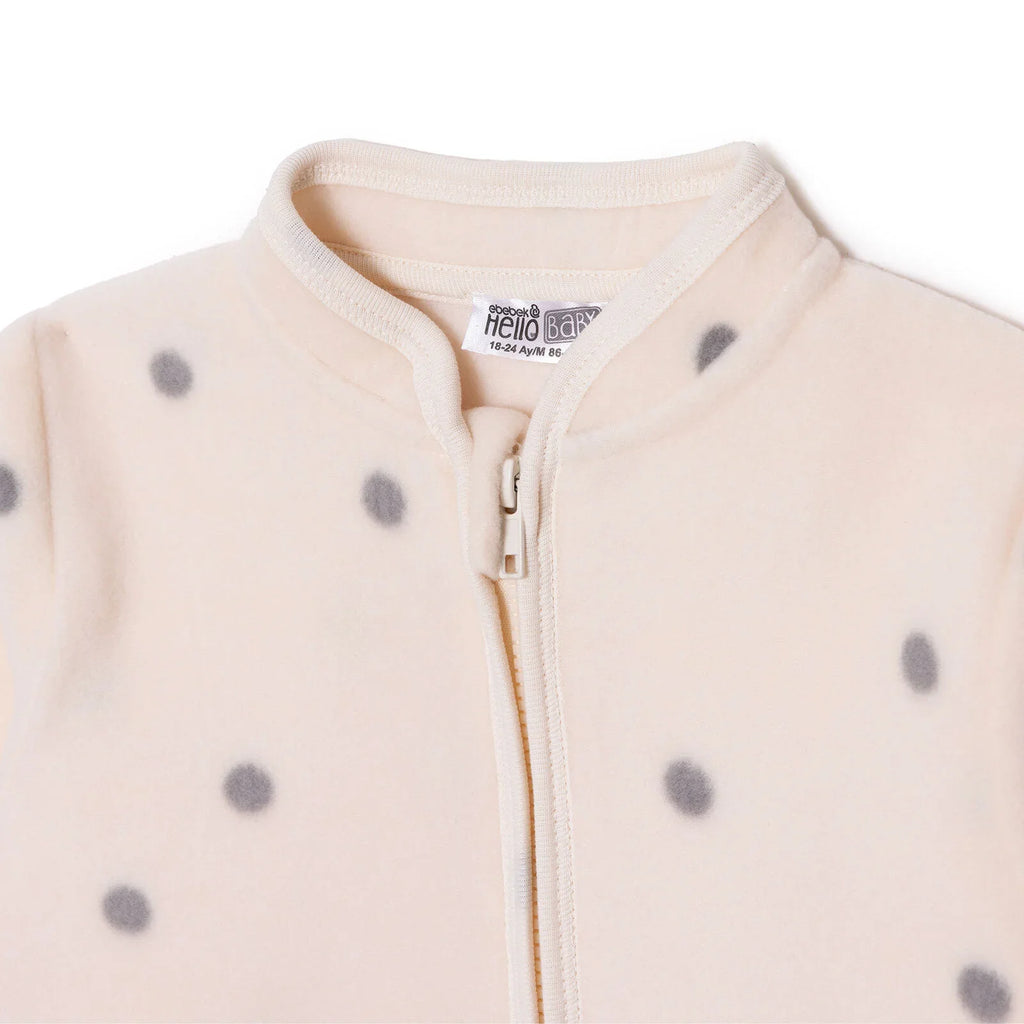 HelloBaby Polar Cardigan - Ecru Printed