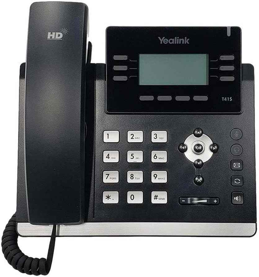 Yealink SIP-T41S IP Conference Phone - Black  PoE Powered