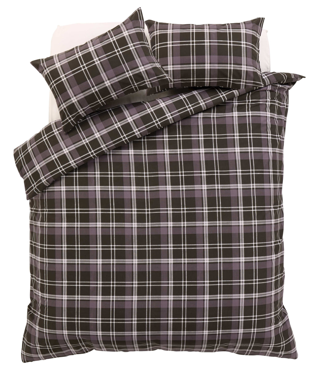 Check Luxurious Cotton-Rich Duvet Set with Pillowcases Soft Durable Bedding in All Sizes Stylish Bedroom Decor OEKO-TEX Certified by OLIVIA ROCCO