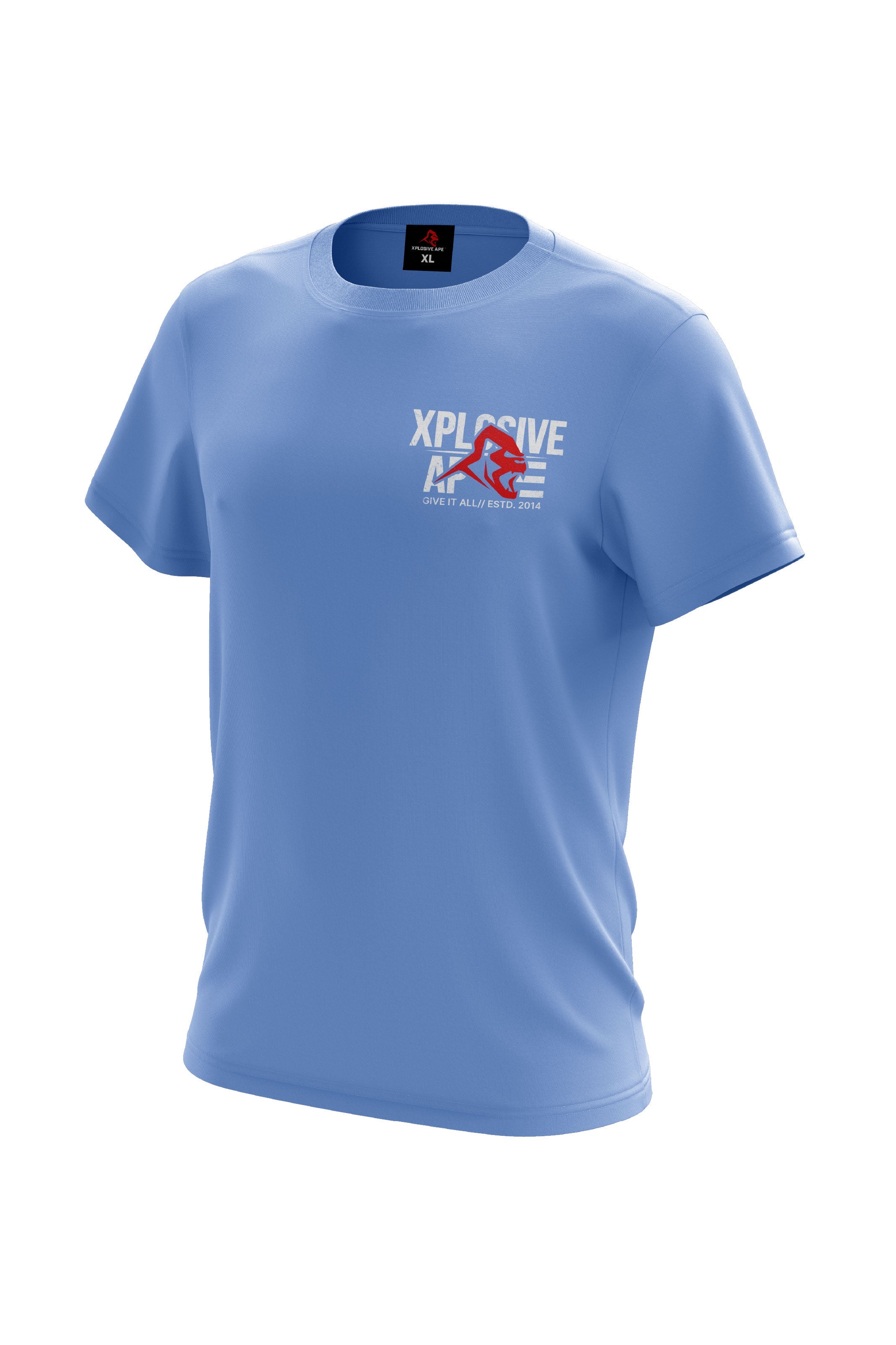XAPE Stacked Logo Tee - Carolina Blue