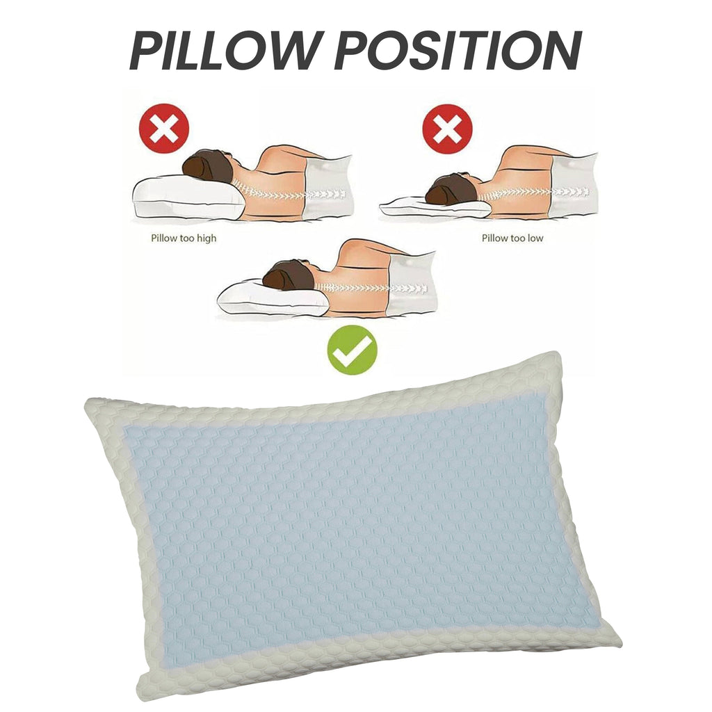 Cooling Gel Memory Foam Pillow Breathable Luxury Premium Fibre Filling for Superior Comfort and Support by OLIVIA ROCCO