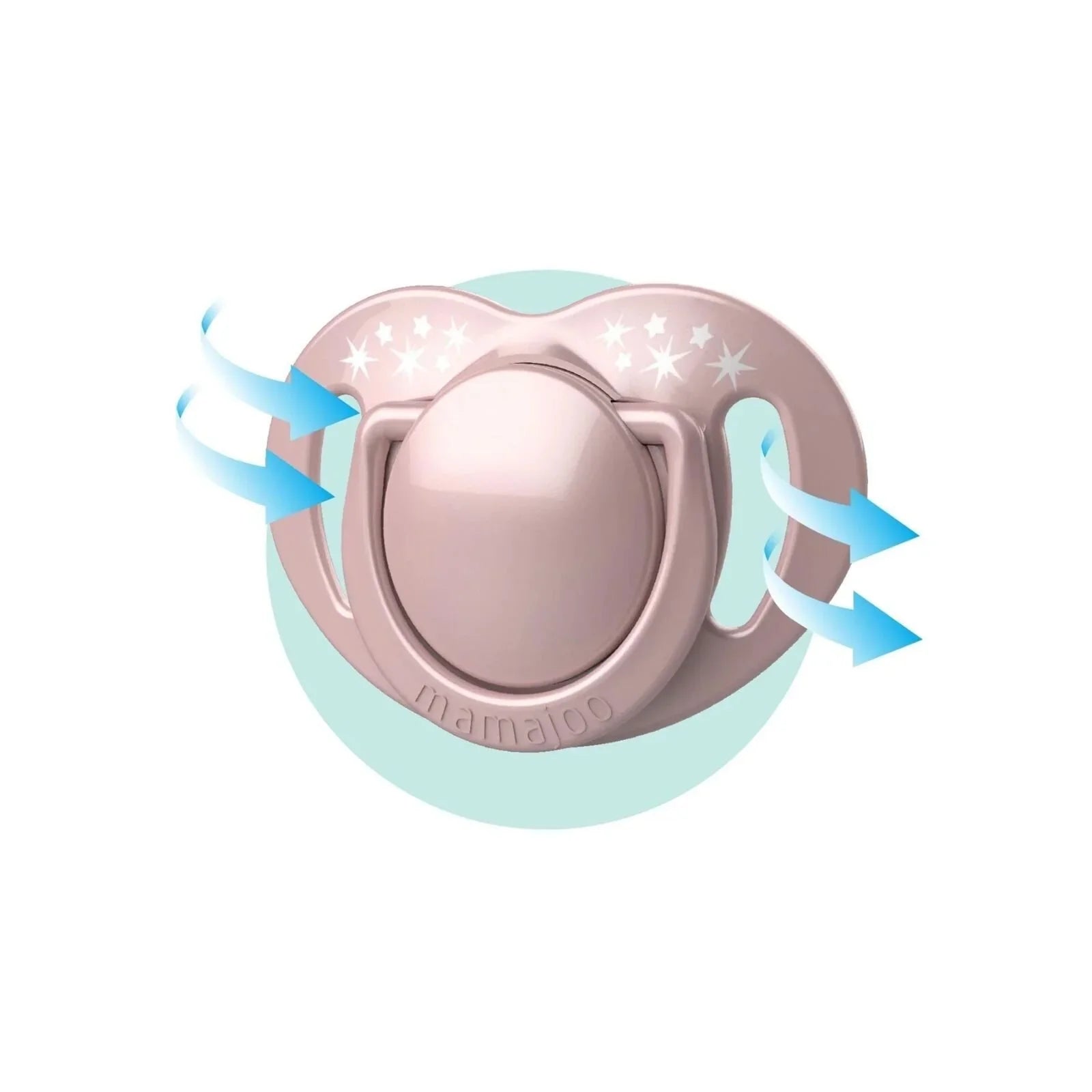 Mamajoo Orthodontic Soothers with Steriliser Box 12+ months Pack of 2 - Powder Pink & Blush