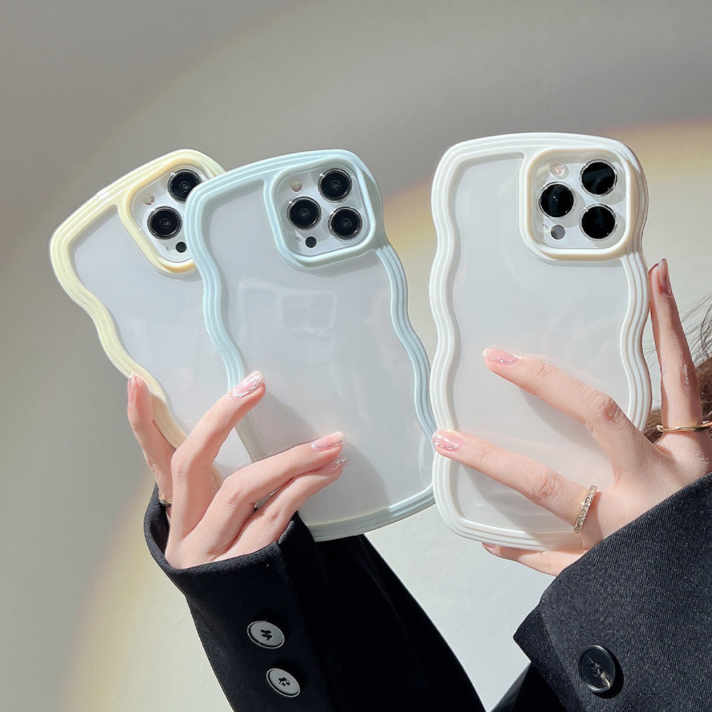 Wave Edge iPhone Case - Soft TPU Protective Cover with 3D Buttons | Candy Colors