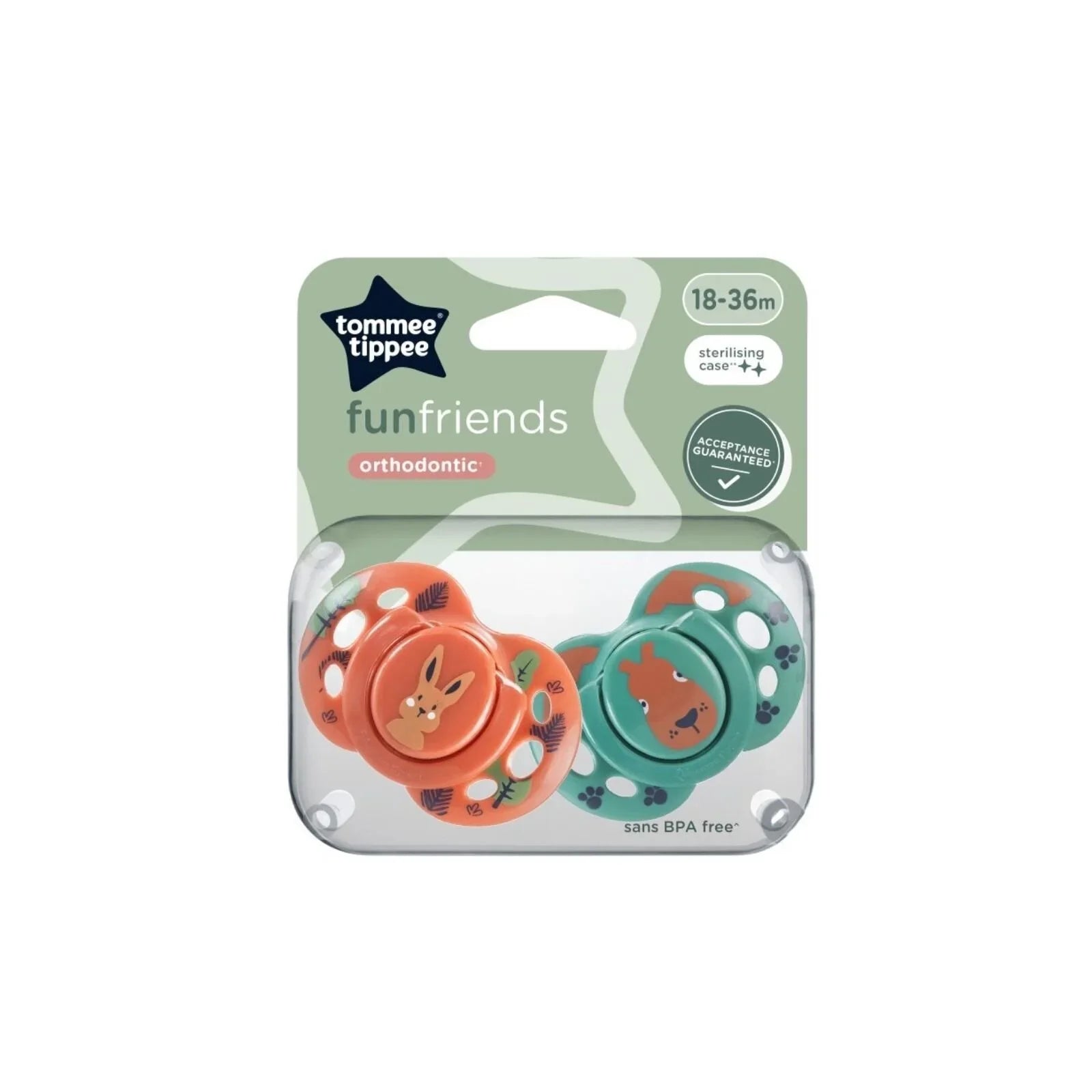 Tommee Tippee Fun Style Soother 18-36 months Pack of 2 Assorted
