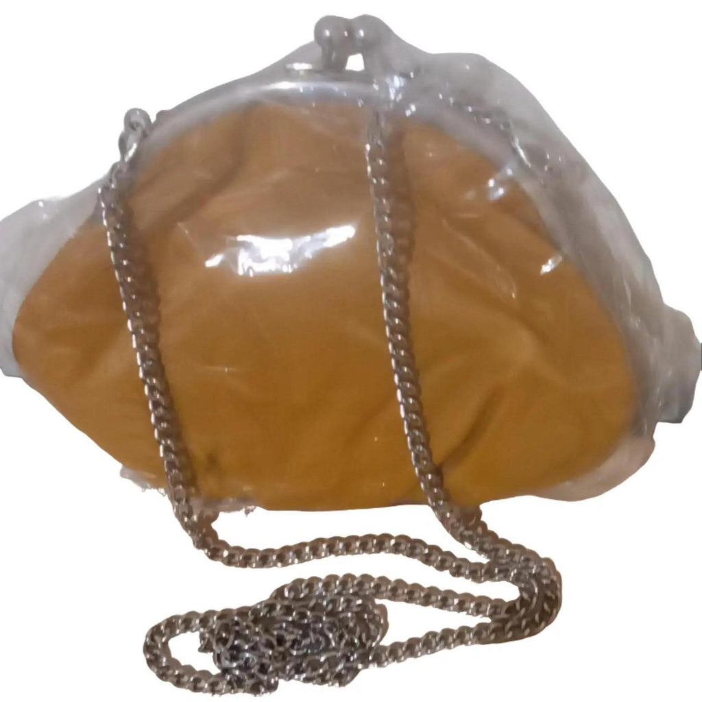 Clutch bag in wild cow leather with silver clasp