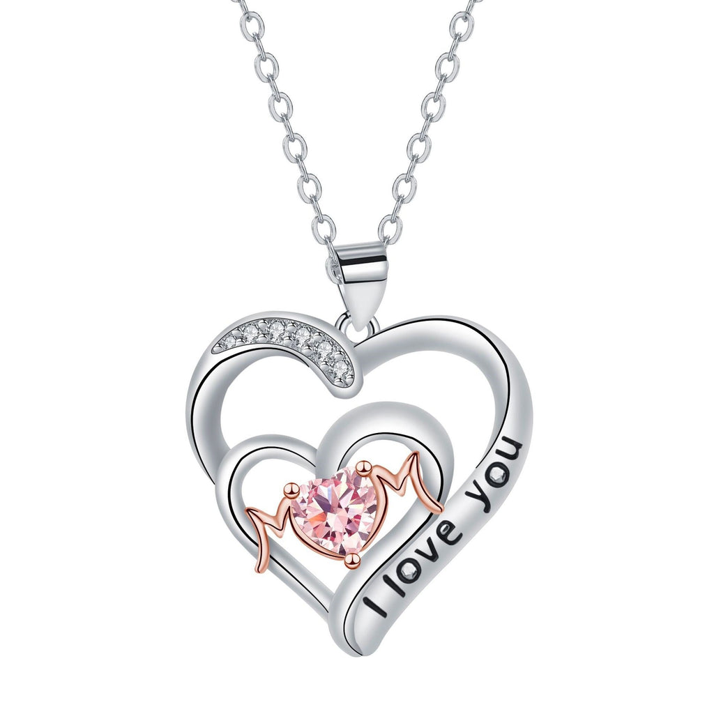 European And American Fashion New Mother's Day Gift Heart-shaped MOM Pendant Niche Necklace