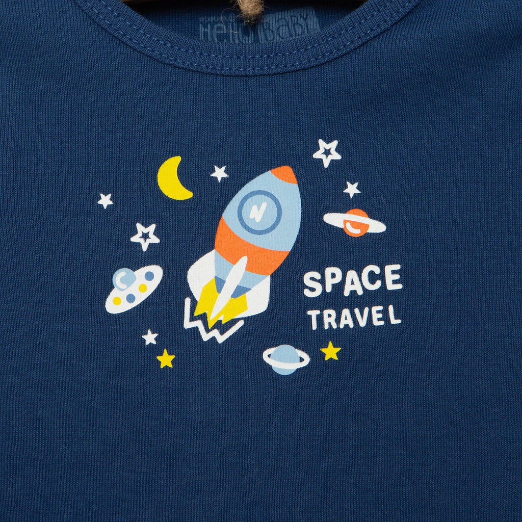 HelloBaby Baby Boy Long Sleeve Bodysuit - Navy Blue