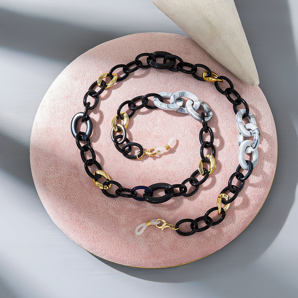 Acrylic Colorful Eyeglass Chain, Fashionable Anti-loss Eyeglass Hanging Chain And Lanyard For Women