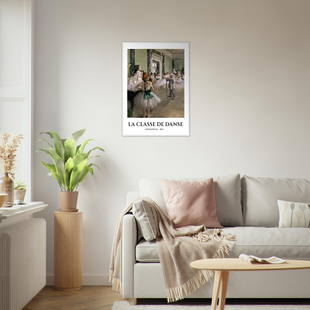 La Classe de Danse Framed Print – Edgar Degas Ballet Wall Art, Impressionist Dance Poster, Classical Art Decor for Studio or Home