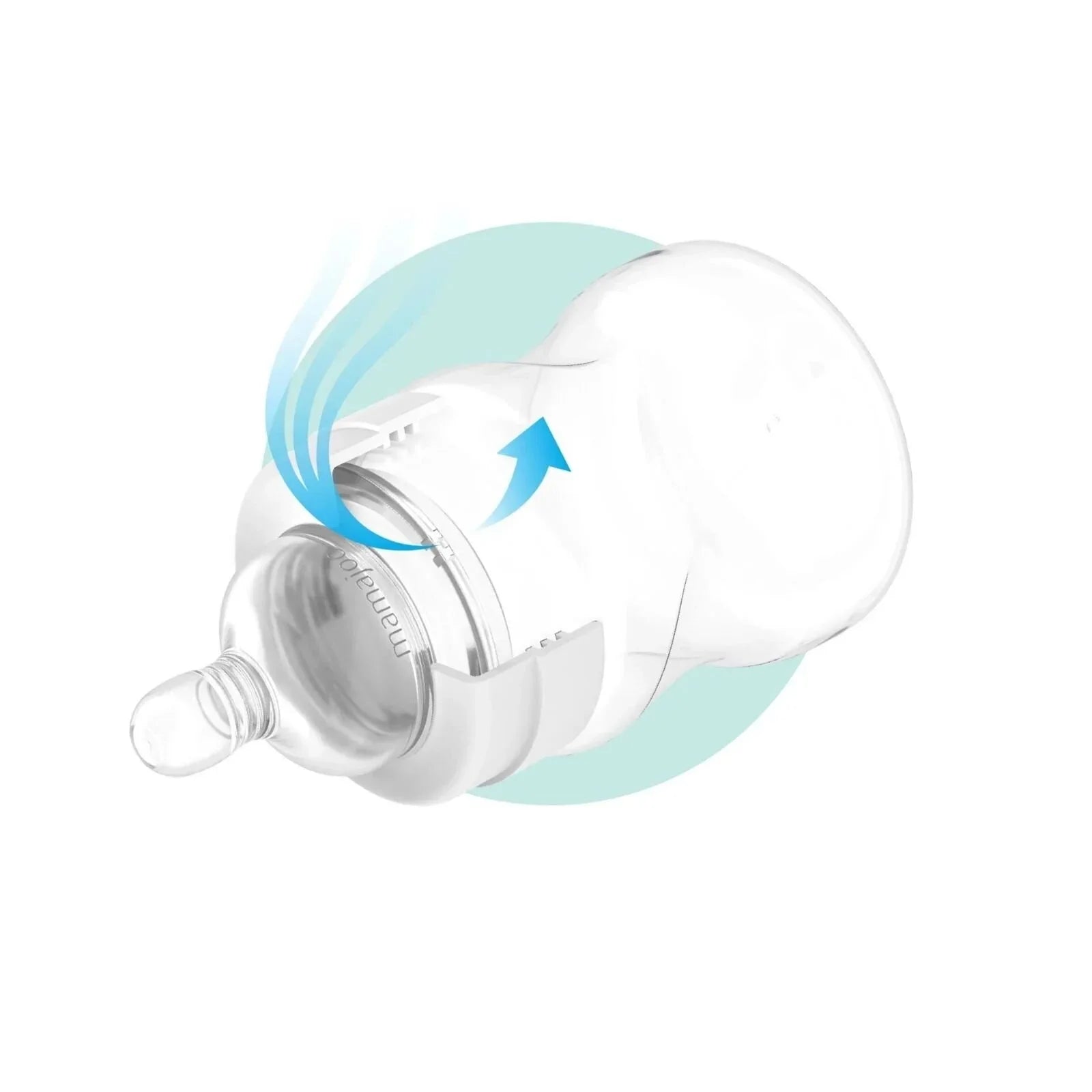 Mamajoo Anti-Colic PP Baby Bottle Slow Flow 0+ months 150ml - Silver