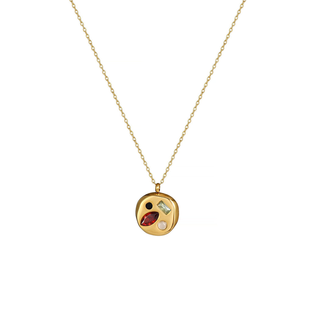 Colorful Zircon Mom Necklace December Birthday Stone Valentine's Day Gift Gifts For Moms Necklace