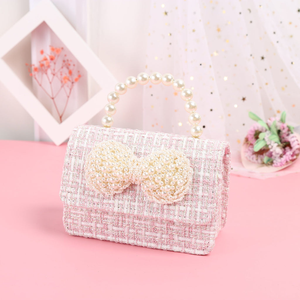 Pearl Bow Trendy Fashion Portable Messenger Dual Purpose