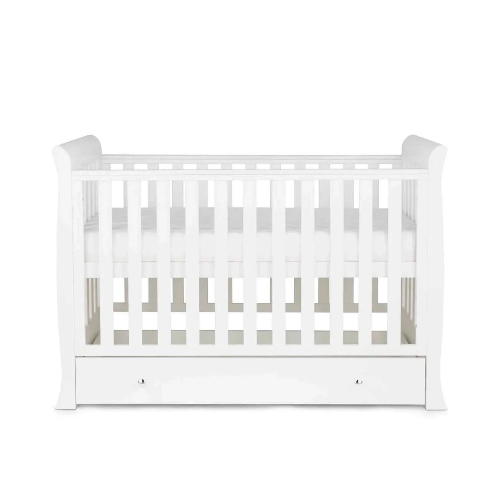 Ickle Bubba Snowdon Mini Cot Bed White - Without Mattress