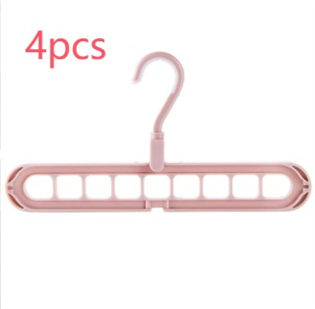 9-hole Clothes Hanger Organizer Space Saving Hanger Multi-function Folding Magic Hangers Drying Racks Scarf Clothes Storage