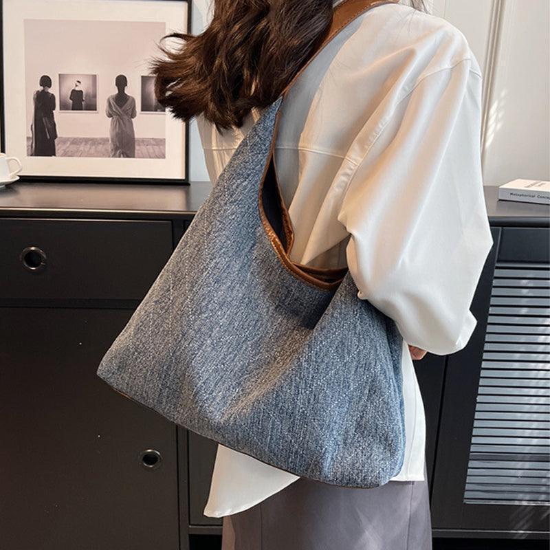 Denim Fashion Large Handbags Shoulder Bags
