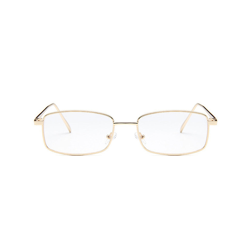 Retro Small Box Square Metal Glasses