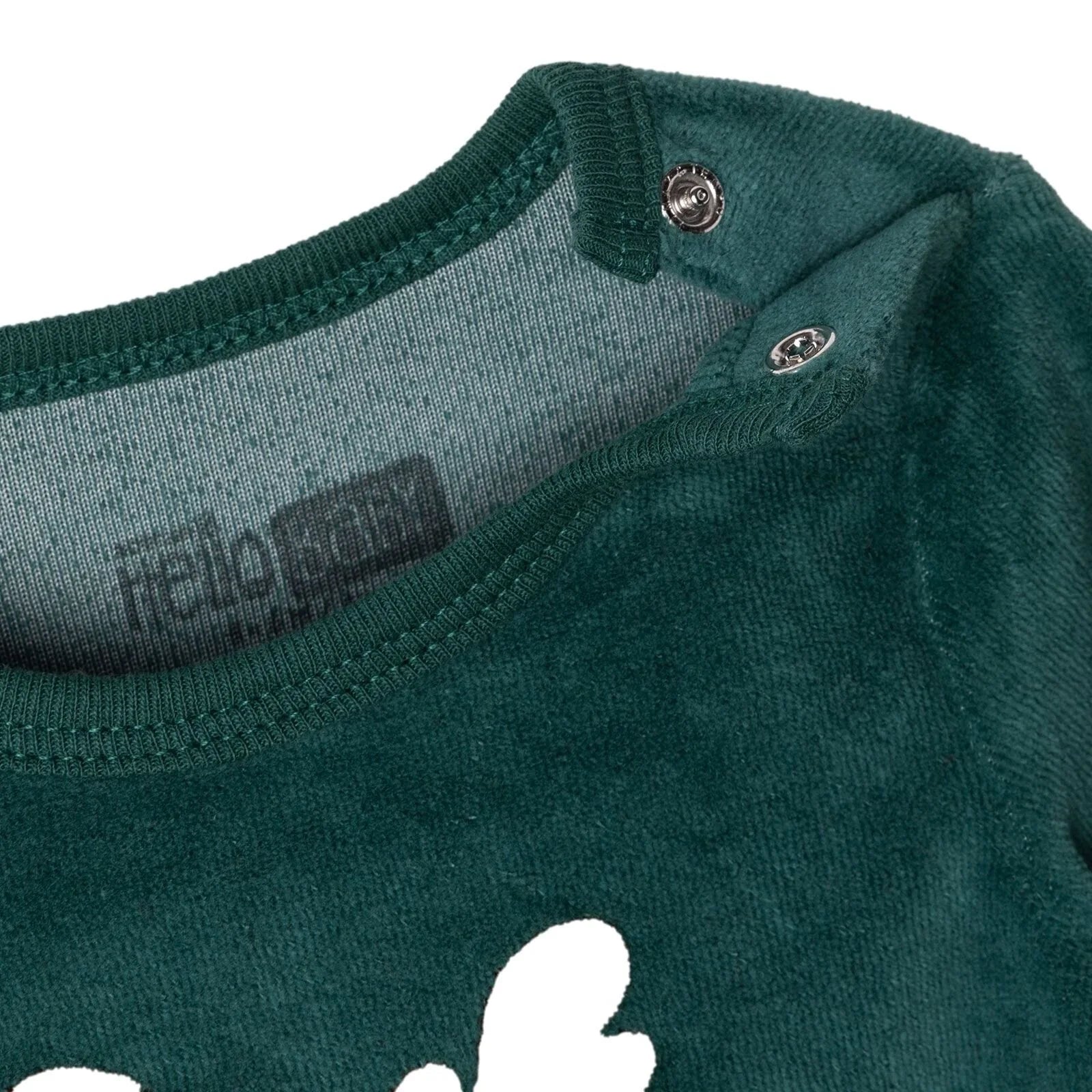 HelloBaby Boys Long Sleeve Bodysuit Christmas with Poppers Crew Neck Long Sleeve - Green