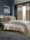 Diamante Crushed Velvet Duvet Set Breathable Luxurious OEKO-TEX Certified Bedding in Double King Super King Sizes Available in Silver Champagne Blush Pink by OLIVIA ROCCO