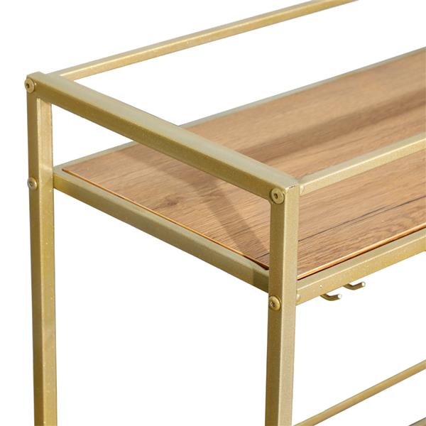 Bar Serving Cart Gold