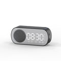 BT Music Alarm Clocks Mirror FM Radio LED Digital Clock 2 Alarm Snooze 24H Electronic Watch Dimming Table Phone Stand USB Clocks