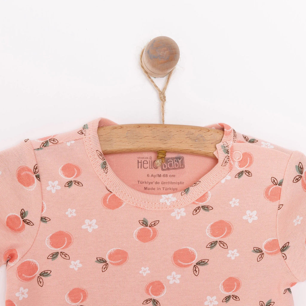 HelloBaby Baby Girl Short Sleeve Bodysuit 2 pcs - Pink