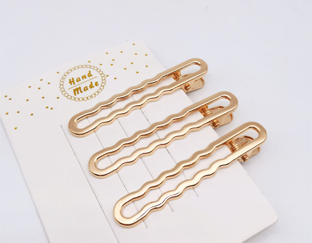 Hair Card Alloy Hollow Duckbill Square Clip